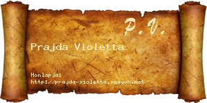 Prajda Violetta névjegykártya